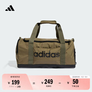 adidas運動(dòng)健身便攜斜挎手拎包男女新款阿迪達斯官方   巖層橄欖綠/黑色   NS