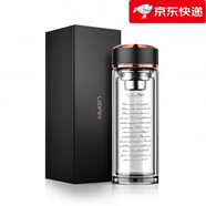 雷德夫（LEIDFOR）G22 雙層玻璃杯男士 茶水分離茶杯水杯 玫瑰金經(jīng)典款500ml