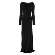維多利亞·貝克漢姆（Victoria Beckham） FW25 七夕禮物 女士 露肩垂褶禮服 BLACK 20 | 8 IT