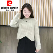 皮爾卡丹（pierre cardin）今年流行漂亮套裝裙子秋冬裝搭配一整套冬裙套裝兩件套氣質(zhì)女裝豆綠色上衣M (建議100斤以?xún)?