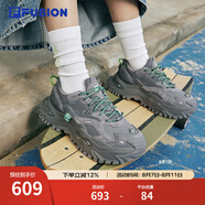 FILA FUSION斐樂女鞋BIANCO老爹鞋季新款硬糖鞋休閑鞋厚底運動鞋女 神秘灰/城堡灰-FC 36