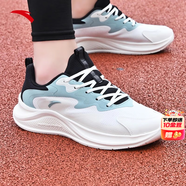 安踏（ANTA）飛揚(yáng)跑鞋男鞋2025夏季中考體測(cè)輕便舒適軟底網(wǎng)面透氣運(yùn)動(dòng)跑步鞋 白/黑/灰霧藍(lán)-1 【網(wǎng)面透氣】 42.5 (9碼)