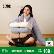 森馬（Semir）外套女插肩袖珊瑚絨仿羊羔毛2024冬季立領(lǐng)寬松夾克109724108003