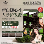 施華蔻（Schwarzkopf）怡然滋養(yǎng)染發(fā)霜4.0自然棕色*2 染發(fā)劑染發(fā)膏植物人參多次蓋白補(bǔ)染