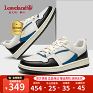 楓葉（leaveland）板鞋女夏季新品時(shí)尚滑板運(yùn)動(dòng)休閑鞋男女同款透氣百搭小白鞋子女 【情侶款】白黑藍(lán)(皮鞋碼) 40