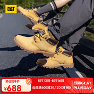CAT卡特馬丁靴中幫大黃靴男士工裝鞋輕戶(hù)外防滑登山鞋P110973N3BDC25 黃色 44