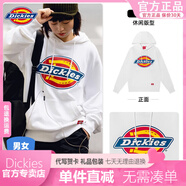 Dickies連帽衛衣男女情侶裝秋冬新品經(jīng)典大logo印花全棉上衣帽衫 白色 情侶裝/熱賣(mài)經(jīng)典款 S