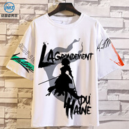 結(jié)盟者FGO咕噠子fate黑貞德saber周邊短袖T恤男寬松大碼圓領(lǐng)動(dòng)漫衣服夏T 圖案：05 2XL 145-160斤