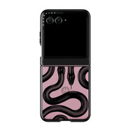 摩托羅拉moto razr 60 折疊屏手機 CASETiFY 專屬定制 時尚保護殼 黑色大王蛇