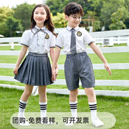 童然幼兒園園服夏裝英倫學(xué)院風(fēng)兒童班服小學(xué)生校服套裝夏季畢業(yè)照服裝 C款女生 130