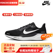 耐克（NIKE）PEGASUS41飛馬男子公路跑步鞋寬版夏季FN4932 002黑/白/煤黑 45