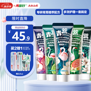 兩面針（LMZ）青蒿植物護(hù)齦牙膏 清新口氣 健白抗敏 5支600g 國貨老牌 家庭裝