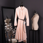 【二手99新】dior/迪奥 女装服饰夏季修身束腰真丝翻领休闲裙 二手