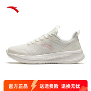 安踏（ANTA）輕云跑步鞋女款2025春秋季網(wǎng)面透氣輕量緩震慢跑軟底運動鞋子 象牙白/嬰兒粉 37.5