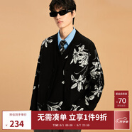 MLMR MY LIFE MY RULES冬季新款寬松提花設計針織衫上衣情侶款男士毛衣M2332400 黑色 L 180