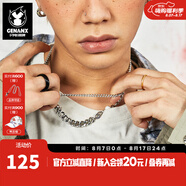 Genanx閃電潮牌新款松石雙層項鏈情侶款小眾情人節(jié)禮物 銀白色 43cm 1個