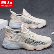 回力男鞋椰子鞋網(wǎng)面透氣2025夏季新款百搭輕便休閑鞋戶(hù)外純色運動(dòng)鞋子 米色 39