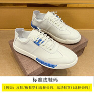袋鼠（DAISHU）斷碼夏季薄款小白鞋男一腳蹬免系帶簡(jiǎn)單白色輕奢真皮軟皮軟面男鞋 藍(lán)色 39