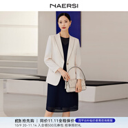 娜爾思（NAERSI）商場(chǎng)同款輕奢氣質(zhì)通勤西裝外套女新款小西服 淡黃色 L