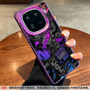 倍曦適用IQOO13手機(jī)殼黑紫動(dòng)漫插畫(huà)高級(jí)感NEO彩銀12/11/10/9/8/7/6/5硅膠男女Z新款s全包se軟Pro防摔套 透紫-黑紫動(dòng)漫插畫(huà)[彩銀CL180] iQOONeo5S