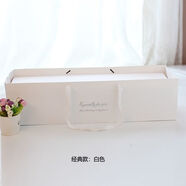 長(cháng)方形玫瑰花鮮花手提袋花店花束袋子禮盒包裝袋禮品袋花盒裝花袋 經(jīng)典白色 裝 5個(gè)