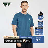 七匹狼（SEPTWOLVES）【涼感舒適】短袖T恤男夏新款休閑舒適透氣男裝圓領(lǐng)短袖t恤 110(海藍(lán)) M 170/92A