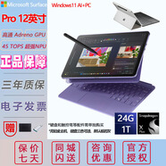 微軟Surface Pro12 12英寸二合一平板電腦筆記本 驍龍Arm架構 Windows11 輕薄本 辦公本 商務(wù)本 超極本 亮鉑金-驍龍XPlus（8核）24G+1T 單平板 | 官方標配 | 送鼠標