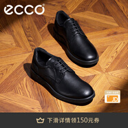 愛步（ECCO）皮鞋男 通勤德比鞋商務(wù)皮鞋男軟底系帶男士皮鞋 S輕巧混合520304 黑色52030401001 39