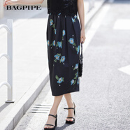 風笛（Bagpipe）風笛2025夏季新款咖色半身裙女百搭通勤中長款寬松高腰顯瘦傘裙 花色 XS 150