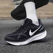 耐克（NIKE）男鞋 2025新款夏季網(wǎng)面跑步鞋氣墊慢跑鞋健身透氣低幫運(yùn)動(dòng)休閑鞋 STRUCTURE 25/黑白 AIR ZOOM 42