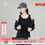 喬萬(wàn)尼針織背心女2025夏季新款圓領(lǐng)無(wú)袖內搭外穿打底衫上衣EZ2H102 礦石黑 XL