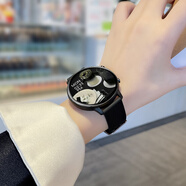 HKMW華為機適用智能手表多功能2025新款藍牙通話(huà)支付語(yǔ)音助手高配健康監測高顏值鋼帶送女友智能手表 黑膠【通話(huà) 支付 心率 血壓 血氧 計算器 天氣