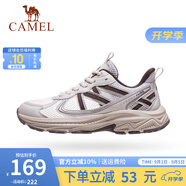 駱駝（CAMEL）慢跑鞋男士休閑百搭舒適防滑百搭出行慢跑鞋男女 K24B397605 米/棕 女 35
