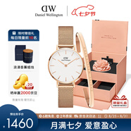 丹尼爾惠靈頓（DanielWellington）DW女士手表腕表送女友禮物七夕禮物DW00100219+大手鐲套裝