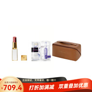 湯姆福特（TOM FORD）琉璃煥彩唇育細白管口紅 提升氣色 3.3g補妝包  配件 108白桃烏龍白開水色+歐萊雅安瓶