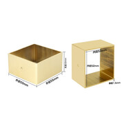 君吻新中式黃銅家具腳套沙發(fā)桌椅方形護腿套定制金屬銅腳套家具配件 外徑55*55*30高*1.5mm內徑52*52