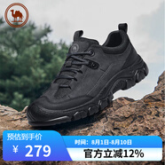 駱駝牌 運動鞋男休閑戶外徒步登山鞋抓地厚底減震 P14A379617 黑色 41 