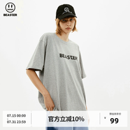 BEASTER短袖T恤男女同款國潮牌基礎(chǔ)款純色休閑圓領(lǐng)上衣易穿搭 花灰色 XL