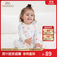 英氏（YEEHOO）嬰兒衣服嬰兒連體衣新生兒衣服寶寶衣服春秋爬服1歲-2歲