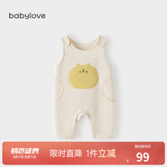 babylove寶寶背帶褲春秋外穿連體褲超萌可愛休閑長褲洋氣嬰兒褲子 肥臉喵 100
