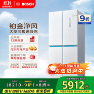 博世（BOSCH）【云朵白全域智凈M8·輕享版】550升 風(fēng)冷無霜冰箱 風(fēng)路雙循環(huán) 十字門冰箱BCD-550W(K5C821E23C)