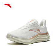 安踏（ANTA）輕云2丨跑步鞋女網(wǎng)面透氣運動(dòng)鞋輕便軟底耐磨休閑鞋女 紙莎白/玫瑰金-4 35.5 （女5）