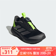 阿迪達(dá)斯兒童男中大童25春季新款BOA旋鈕防滑輕便跑步鞋運(yùn)動跑步鞋IH3603 黑/亮金屬鐵灰/亮檸檬黃 JR6983 35.5 碼 3（適合腳長21.5cm）