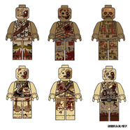 樂高軍事基地瞭望哨塔積木警察特種兵小人仔生化危機(jī)拼裝玩具 戰(zhàn)狼喪尸6人:送隨機(jī)帽子+武器