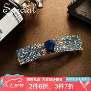 special手工發(fā)夾蝴蝶結發(fā)飾女發(fā)卡彈簧夾馬尾夾頂夾邊夾 時(shí)尚閃耀藍色