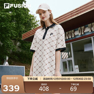 FILA FUSION斐樂(lè )官方潮牌女子連衣裙夏時(shí)尚寬松POLO領(lǐng)連身裙