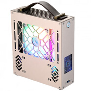 其他品牌凌馳M1鋁合金mini迷你電腦機(jī)箱臺(tái)式機(jī)小主電源套裝diy辦公外殼itx PRO款【內(nèi)置300W電源】十個(gè)顏色可選