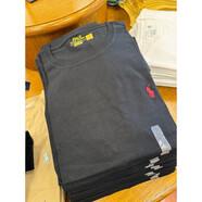 U.S. POLO ASSN.Polo Ralph 男士小馬標(biāo)透氣圓領(lǐng)短袖T恤 黑色 S
