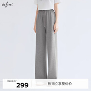 伊芙麗（eifini）【早八神褲】伊芙麗高品質(zhì)顯瘦百搭通勤拖地長(cháng)褲2025春季新款褲子 淺灰 常規版 S 80-105斤