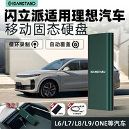 閃立派硬盤(pán) 適用于理想行車(chē)記錄儀移動(dòng)硬盤(pán)4.4哨兵模式L8/L9/L7車(chē)載高速Type-C大容量存儲移動(dòng)硬盤(pán) 512G記錄儀移動(dòng)固態(tài)硬盤(pán)(San2000）墨綠青